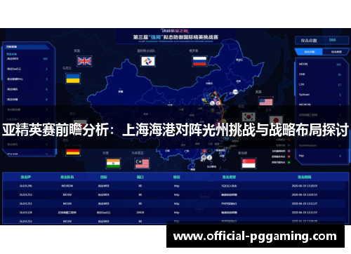 亚精英赛前瞻分析:上海海港对阵光州挑战与战略布局探讨 亚精英赛前瞻分析:上海海港对阵光州挑战与战略布局探讨
