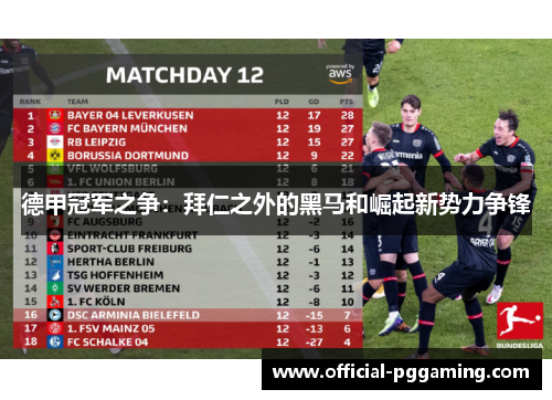 德甲冠军之争：拜仁之外的黑马和崛起新势力争锋